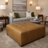 Tobago - Muddy Gold Upholstered Ottoman | Architectural Fabrics