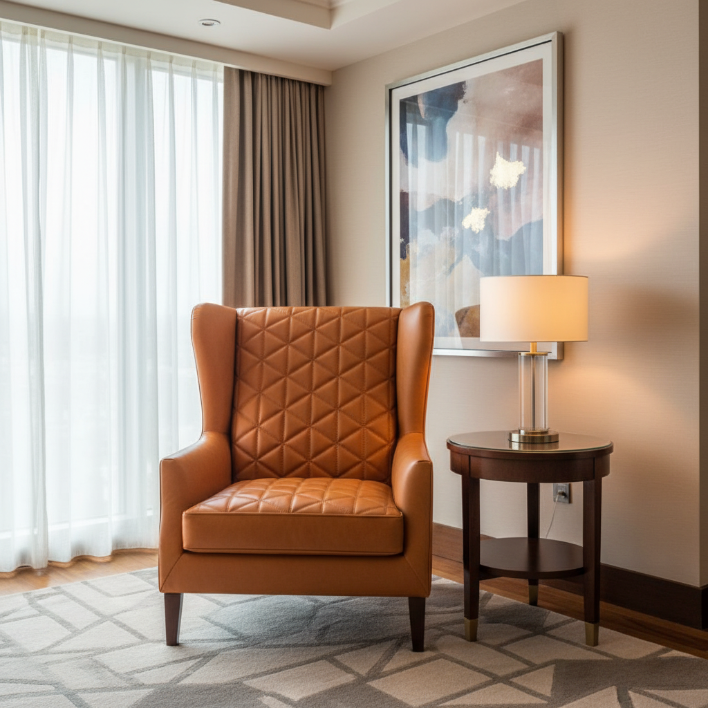 Tres Palmas - Persimmon Upholstered Chair | Architectural Fabrics