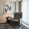 West End - Graphite Upholstered Chair | Architectural Fabrics