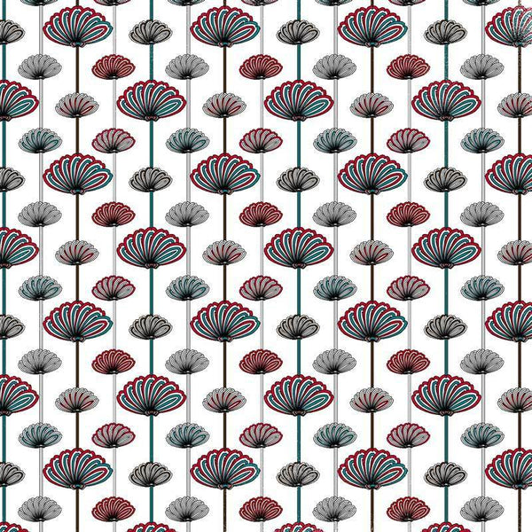Climbing Scallops Flower 1970's Mid-Century Modern | Architectural Wallcoverings