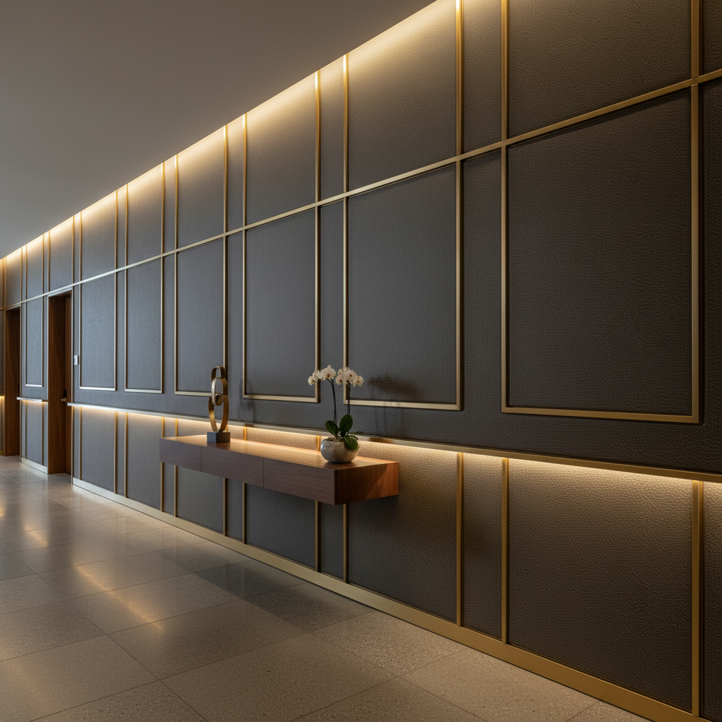 Trunk Bay - Slate Upholstered Wall Panel | Architectural Fabrics
