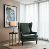 Embossed Reptile Skin Deep Teal Upholstered Chair | Architectural Fabrics
