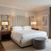 Brushed Linen Weave Oyster Beige Upholstered Headboard | Architectural Fabrics