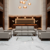 Subtle Textured Solid Misty Gray Upholstered Sofa | Architectural Fabrics