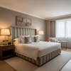 Monterey Mercury Transitional Taupe & Ecru Upholstered Headboard | Architectural Fabrics