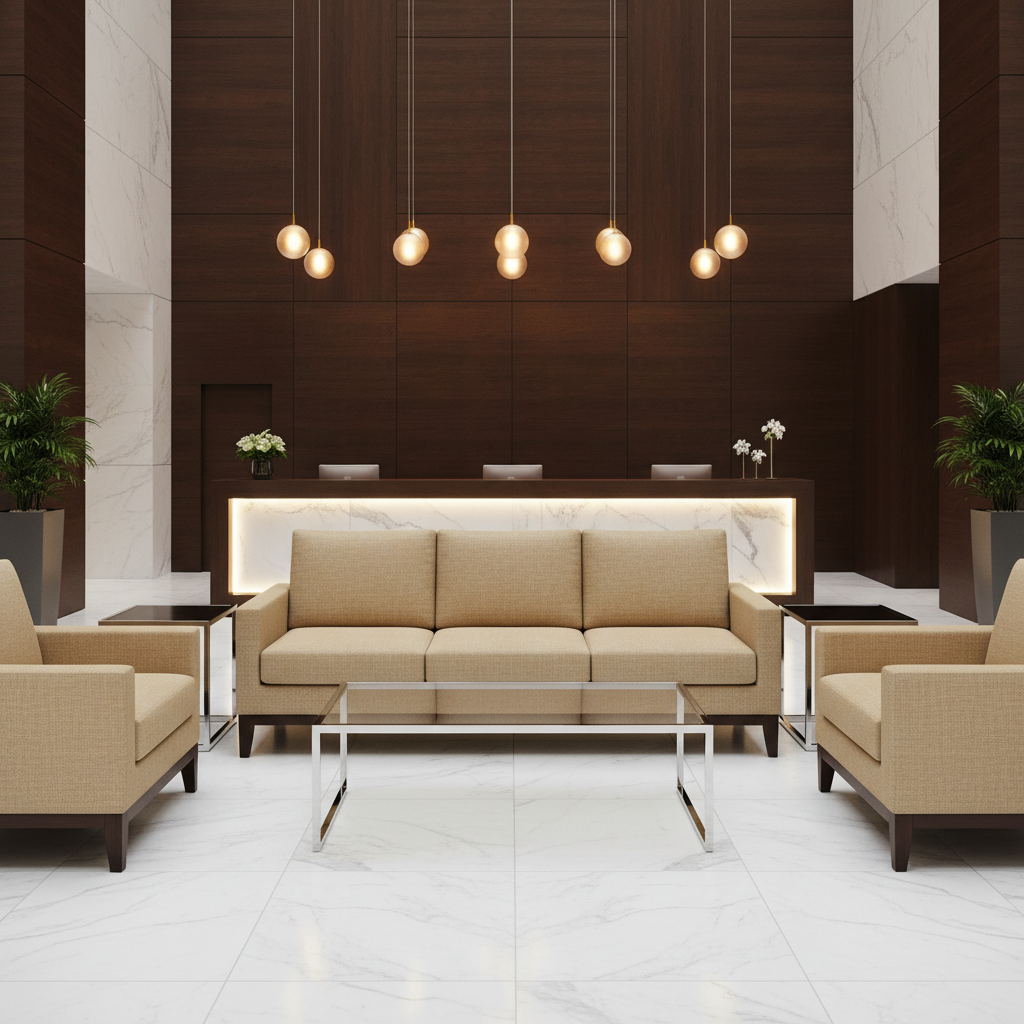 Soper Hole - Sand Upholstered Sofa | Architectural Fabrics