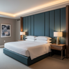 Fine Pebble Grain Deep Teal Upholstered Headboard | Architectural Fabrics
