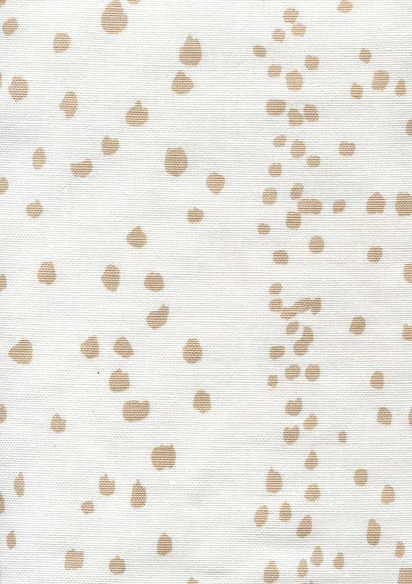 Rio Beige on White Screen Printed - White Fabric | China Seas