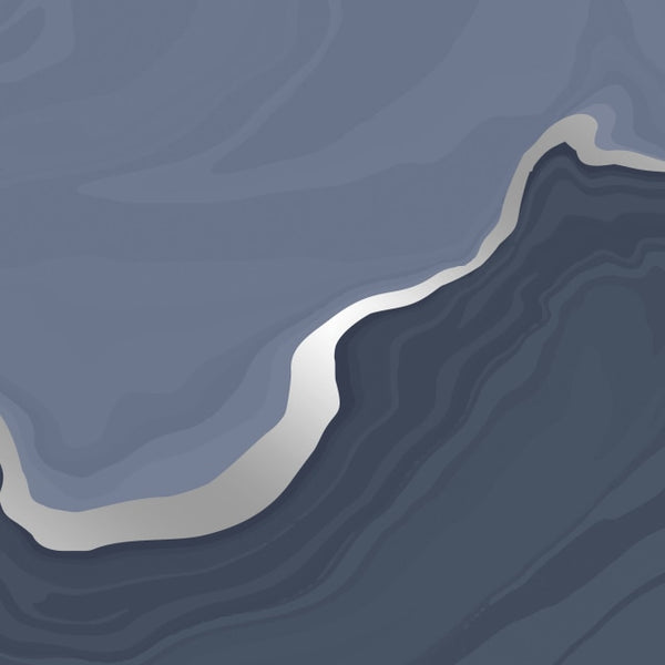 Flowing Mineral Mural - Blue Moon