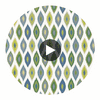 Beliza Bermuda and Kiwi | Thibaut Fabrics Circular Swatch | Thibaut