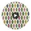 Beliza Cornflower and Peony | Thibaut Fabrics Circular Swatch | Thibaut