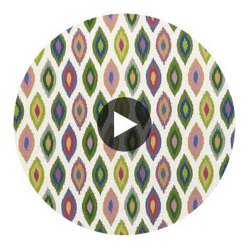 Beliza Cornflower and Peony | Thibaut Fabrics Circular Swatch | Thibaut