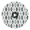 Beliza Navy and Sky | Thibaut Fabrics Circular Swatch | Thibaut