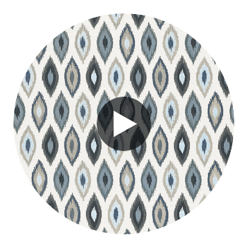 Beliza Navy and Sky | Thibaut Fabrics Circular Swatch | Thibaut