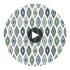 Beliza Sky and Sand | Thibaut Fabrics Circular Swatch | Thibaut
