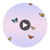 Bella Butterflies on Pastel Circular Swatch | Fentucci