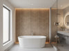 Bella Calabria Mica Chevron Herringbone | Phillipe Romano - bathroom room setting