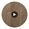 Bella Calabria Mica Chevron Herringbone | Phillipe Romano Circular Swatch | DW