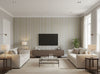 Bella Catania Chenille Fabric Stripe | Phillipe Romano - living room room setting