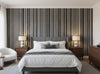 Bella Catania Chenille Fabric Stripe | Phillipe Romano - bedroom room setting