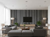 Bella Catania Chenille Fabric Stripe | Phillipe Romano - living room room setting