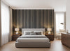 Bella Catania Chenille Fabric Stripe | Phillipe Romano - bedroom room setting