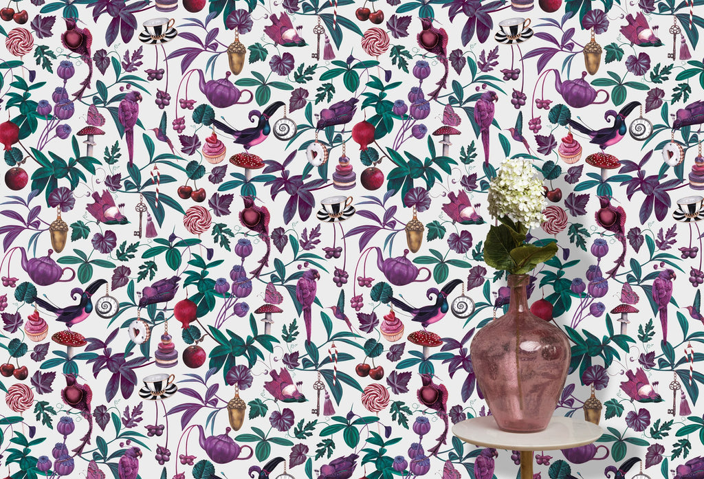 Bella Donna - Light Fantasy Wallpaper - Designer Wallcoverings and Fabrics