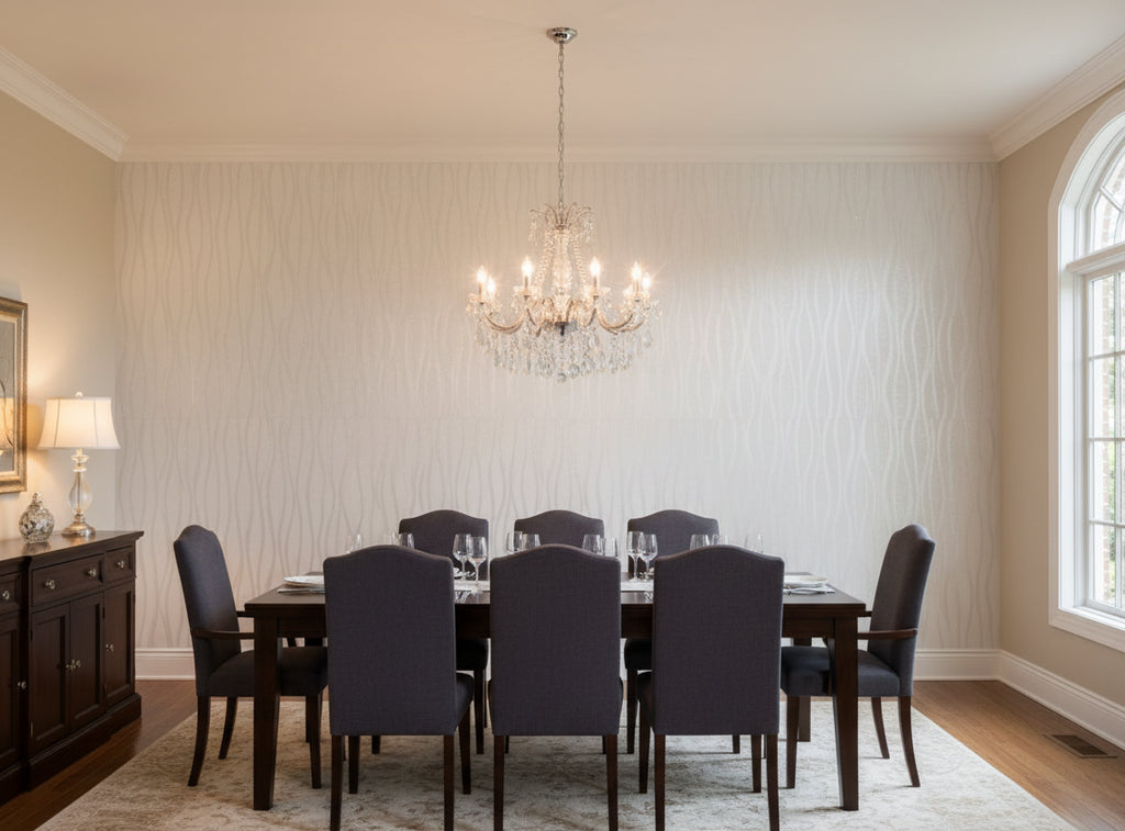 Bella Emilia Wavy Modern Mica | Phillipe Romano - dining room room setting