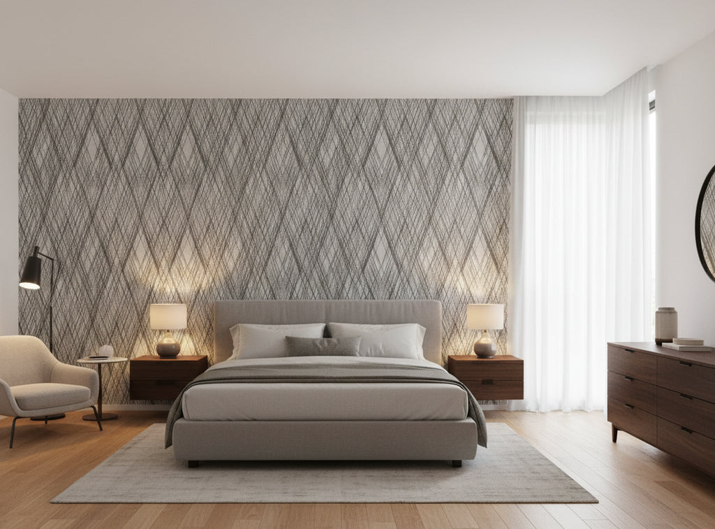 Bella Messina Diamond Metallic - bedroom room setting