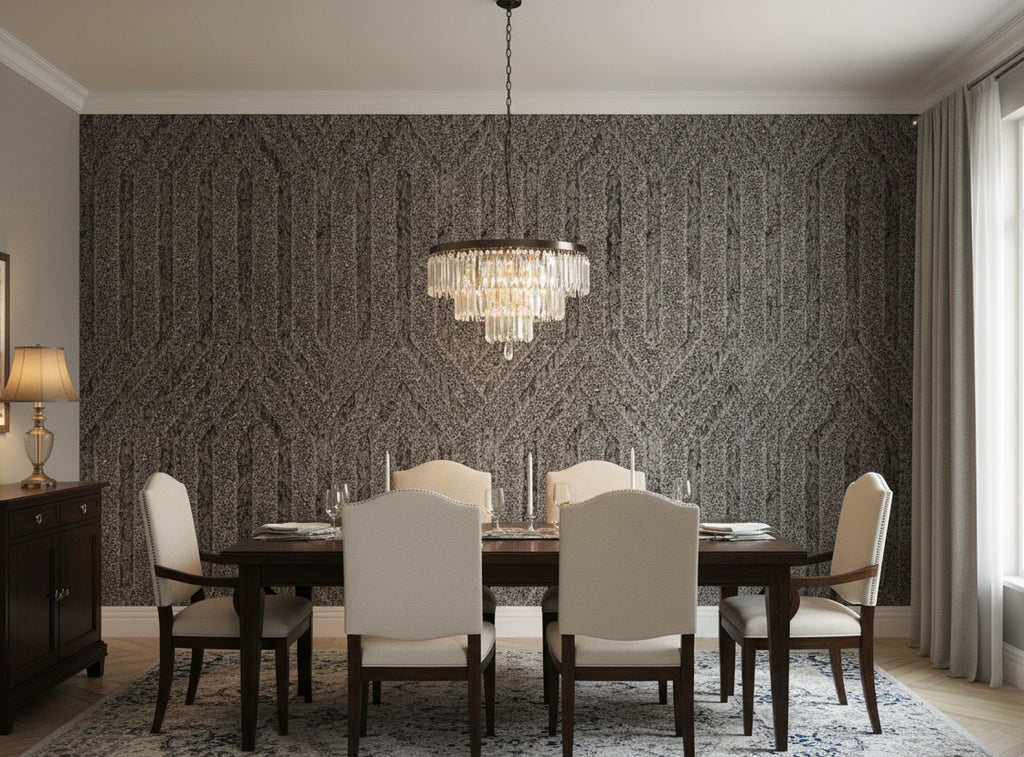 Bella Napoli Modern Lattice Mica | Phillipe Romano - dining room room setting