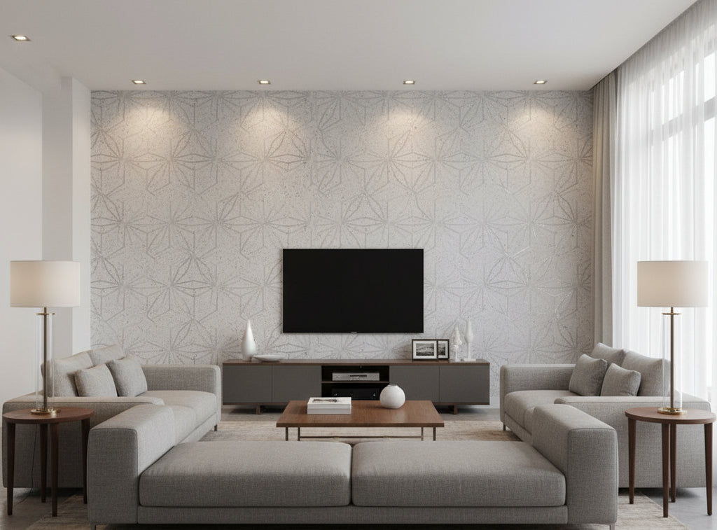 Bella Parma Modern Metal Cork Print | Phillipe Romano - living room room setting