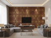 Bella Parma Modern Metal Cork Print | Phillipe Romano - living room room setting