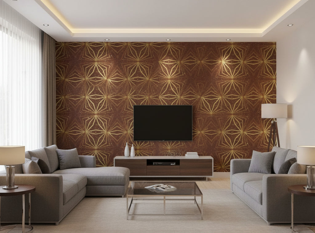 Bella Parma Modern Metal Cork Print | Phillipe Romano - living room room setting