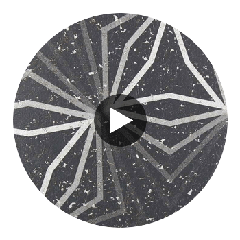 Bella Parma Modern Metal Cork Print | Phillipe Romano Circular Swatch | DW