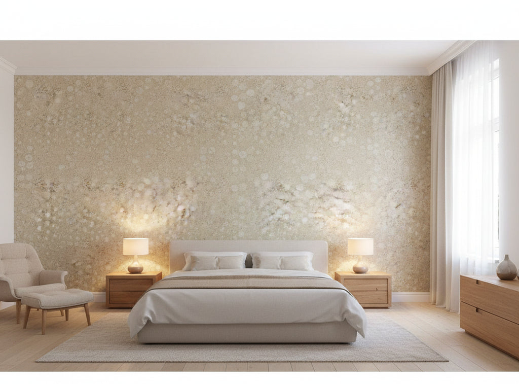 Bella Prato Metallic Modern Dots on Cork | Phillipe Romano - bedroom room setting