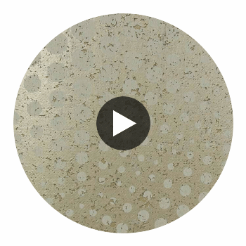 Bella Prato Metallic Modern Dots on Cork | Phillipe Romano Circular Swatch | DW