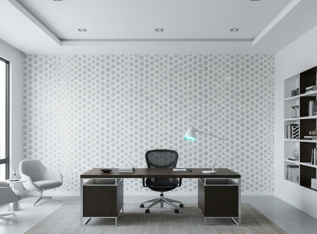 Bella Prato Metallic Modern Dots on Cork | Phillipe Romano - office room setting