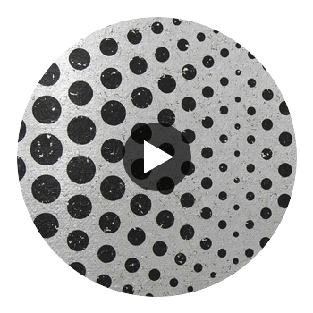 Bella Prato Metallic Modern Dots on Cork | Phillipe Romano Circular Swatch | DW