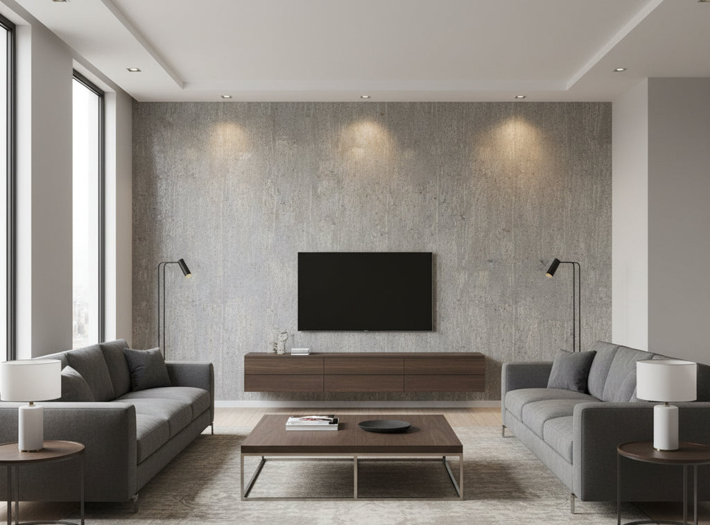 Bella Ravena Wood Metallic Cork Print | Phillipe Romano - living room room setting