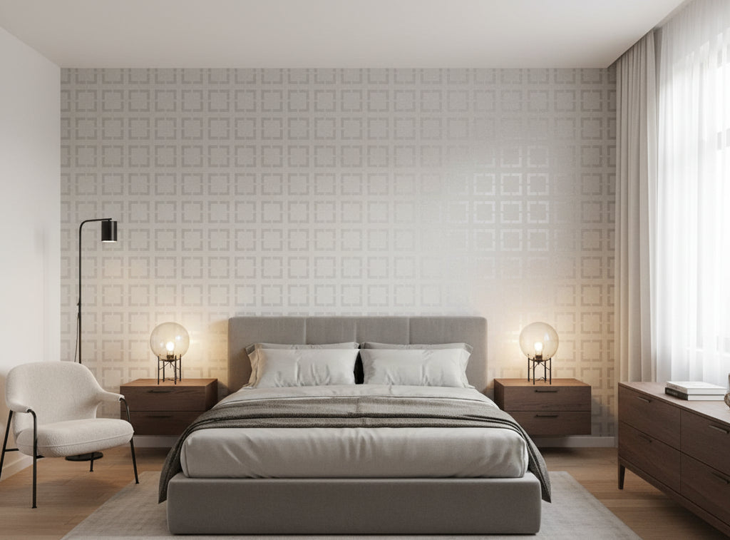 Bella Reggio Block Mica | Phillipe Romano - bedroom room setting