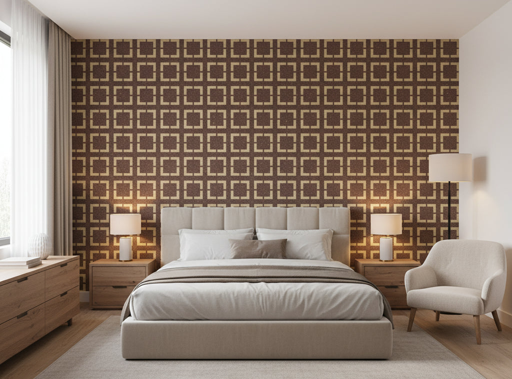 Bella Reggio Block Mica | Phillipe Romano - bedroom room setting