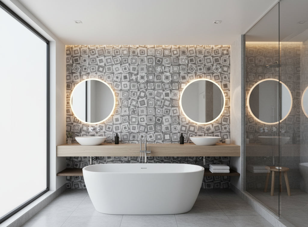 Bella Rimini Modern Blocks - bathroom room setting