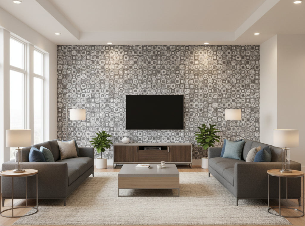 Bella Rimini Modern Blocks - living room room setting