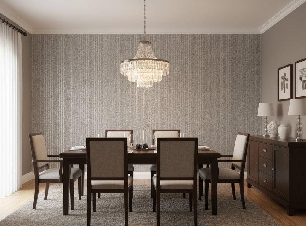 Bella Roma Mica Stripe | Phillipe Romano - dining room room setting