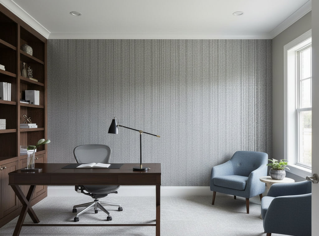 Bella Roma Mica Stripe | Phillipe Romano - office room setting