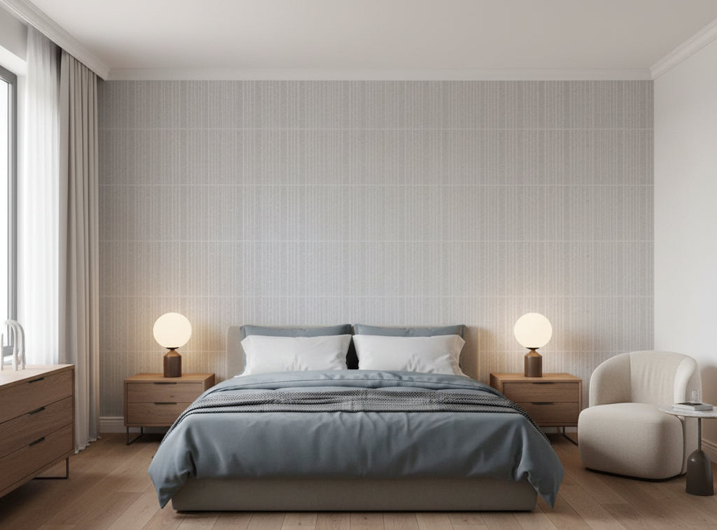 Bella Roma Mica Stripe | Phillipe Romano - bedroom room setting