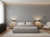 Bella Salerno Stripe Modern Mica | Phillipe Romano - bedroom room setting