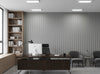 Bella Salerno Stripe Modern Mica | Phillipe Romano - office room setting