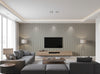 Bella Salerno Stripe Modern Mica | Phillipe Romano - living room room setting