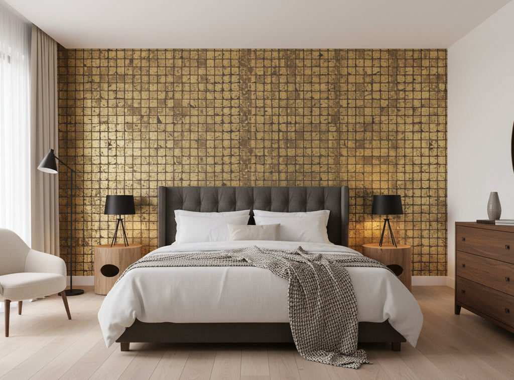 Bellla Bologna Metallic Cork | Phillipe Romano - bedroom room setting